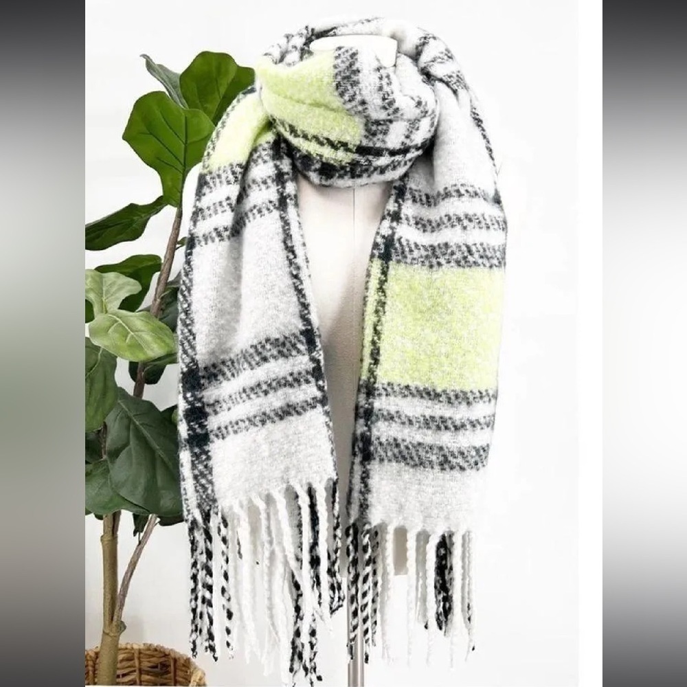 NWT Free People Homecoming Plaid Blanket Scarf